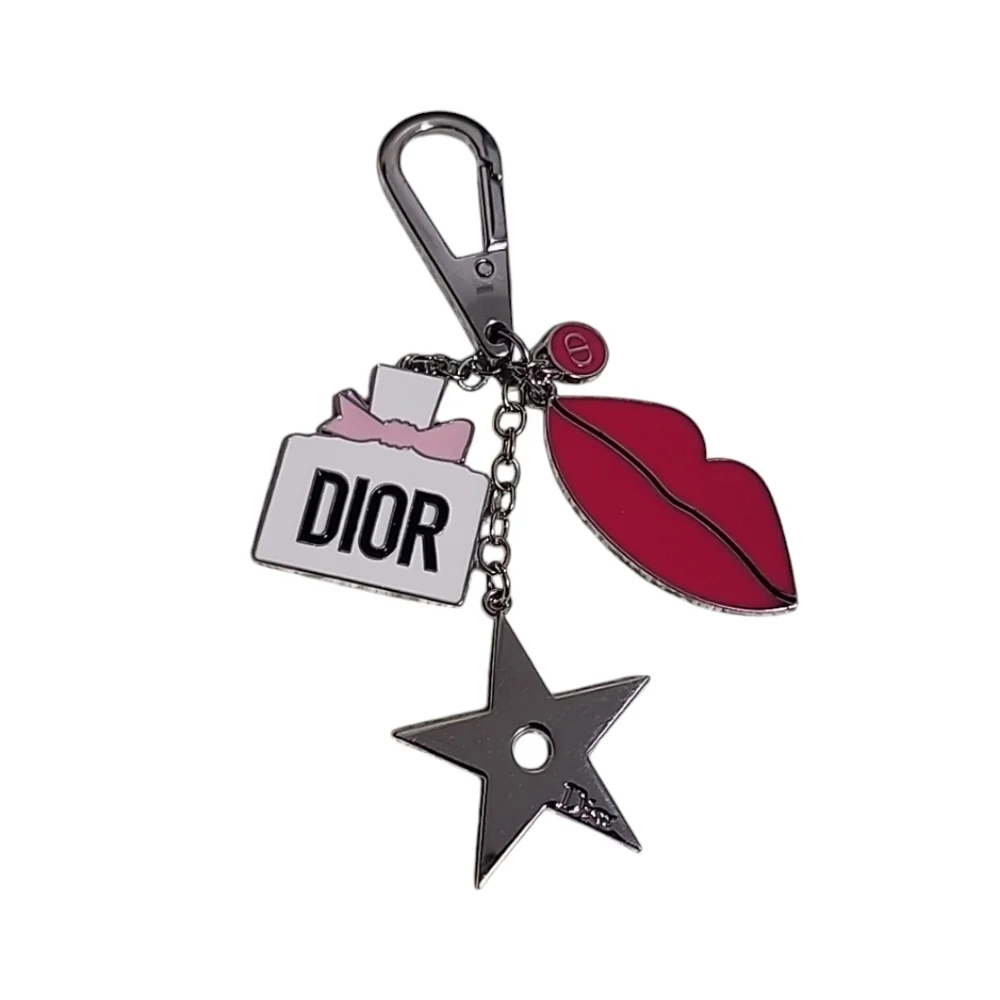 DIOR Purse Bag Charm Keychain Key FOB Miss Dior Bottle Logo Star Kiss Dust Bag - Picture 12 of 16